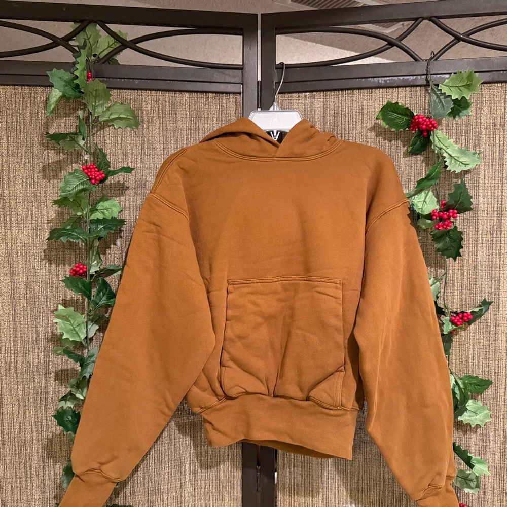 Yeezy‎ Men’s Double Layer Brown Hoodie Jacket Size XS NEW